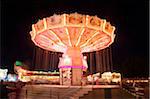 Illuminated Ride at Public Festival at Night, Neumarkt in der Oberpfalz, Upper Palatinate, Bavaria, Germany