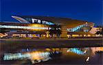 Downtown Dubai Metro Station at night, United Arab Emirates