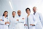 Doctors posing for group portrait