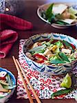 Still life of hu tieu mi di, ingredients for vietnamese meal