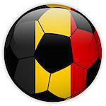 Vector - Belgium Flag with Soccer Ball Background