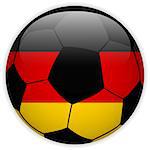 Vector - Germany Flag with Soccer Ball Background