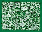 doodle media background