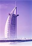 DUBAI, UAE - JAN 28: Burj Al Arab is 321m, second tallest hotel in the world, luxury hotel stands on an artificial island, January 28,2013 Jumeirah beach, Dubai, United Arab Emirates