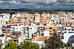 View of modern apartments in center of Ibiza city. Spain