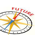Compass with future word