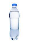 small water bottle on white background