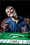 Cheerful poker player