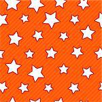 Orange seamless background with stars