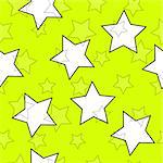 Yellow seamless background with stars