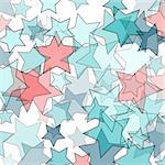 Abstract background with colorful stars