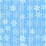 Abstract blue and white christmas seamless background with snowflakes