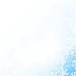 Abstract blue and white christmas snowflakes background with copy space