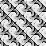Design seamless vortex movement strip geometric pattern. Abstract monochrome waving lines background. Speckled texture. Vector art