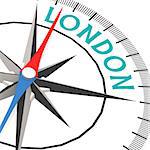 Compass with London word