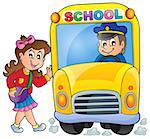 Image with school bus theme 7 - eps10 vector illustration.