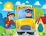 Image with school bus theme 8 - eps10 vector illustration.