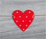 Valentines Day heart on vintage wooden background as Valentines Day  symbol