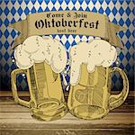 beer background Oktoberfest, this illustration can be used for your design