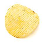 Potato chips isolated on white background