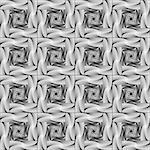 Design seamless square strip geometric pattern. Abstract monochrome waving lines background. Speckled texture. Vector art