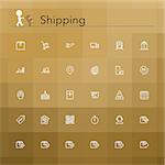 Shipping and delivery line Icons set. Vector illustration.