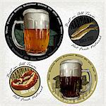 set of beer elements, this illustration may be useful as designer work