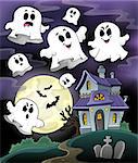 Haunted house theme image 5 - eps10 vector illustration.