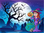 Scenery with Halloween character 1 - eps10 vector illustration.