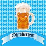 Oktoberfest Celebration background with beer glass