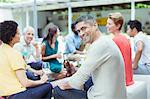 Man smiling at party