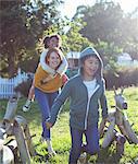 Students and teacher walking outdoors