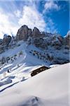 Passo Gardena and Sella Group, Val Gardena, Bolzano District, Trentino Alto Adige, Dolomites, Italy