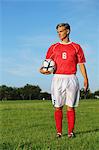 Soccer Player Standing With Ball