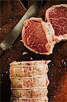 Sliced beef tenderloin