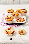 Rhubarb and vanilla muffins