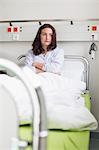 Patient in hospital lying in bed