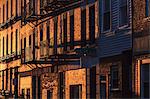 Light reflecting off buildings in North End, Boston, Massachusetts, USA