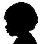 a baby boy head silhouette vector