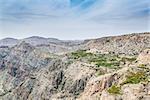 Image of landscape Saiq Plateau with village in Oman