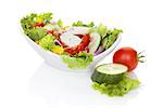 Fresh colorful vegetable salad in bowl. Healthy eating.