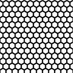 honeycomb seamless pattern in vector black color