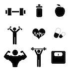 gym icons over white background vector illustration