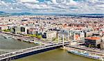 View of Pest, eastern part of Budapest. Hungary