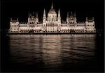 Hungarian Parliament Building at night. Budapest, Hungary