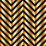 Optical illusion with gold bars and zig zag lines