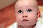 Bright closeup portrait of adorable baby