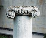 ancient stone classic column in Nesebar, Bulgaria