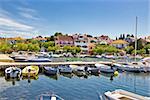Colorful tourist town of Petrcane in Dalmatia, Croatia