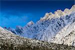 Tatras mountains peaks covered by snow